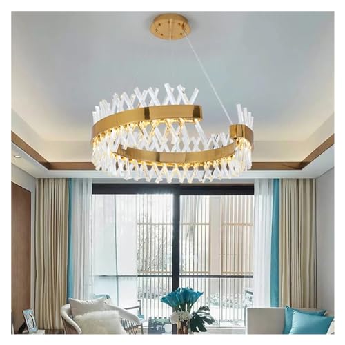 Lampe à suspension en cristal LED pour illuminer et sublimer votre salon