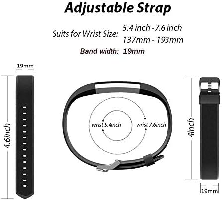 ZURURU ID115Plus HR Replacement Bands For Letscom, Lintelek, Kummel, Eurans, Poiuzet, Stiive, Octandra Veryfitpro ID115Plus HR Fitness Tracker (Blue Black Color)