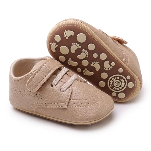 Image of RVROVIC Baby Boys Girls Anti-Slip Sneakers Soft Ankle Boots Toddler First Walkers Newborn Crib Shoes