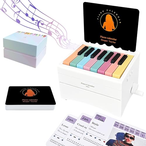 Piano Calendar 2026 Desk Calendar Speaker Mini Piano Calendar with 52 Weeks of Music Sheets and 27 Cards Gifts