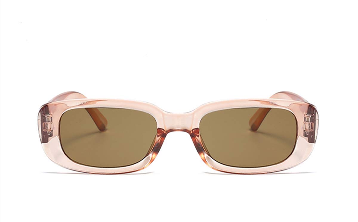 IKUVNA Rectangle Sunglasses for Women Black 90s Retro Sunglasses Fashion Y2K Square Sunglasses