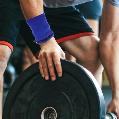 Elastic Wristband Zipper Pocket Sports Wristlet for Keys Coins Change Workout Running Hiking4