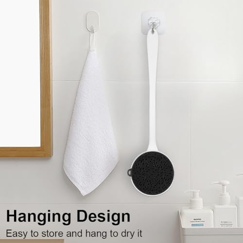 LOPHE Silicone Body Scrubber, Detachable Back Scrubber with Long Handle - Image 4