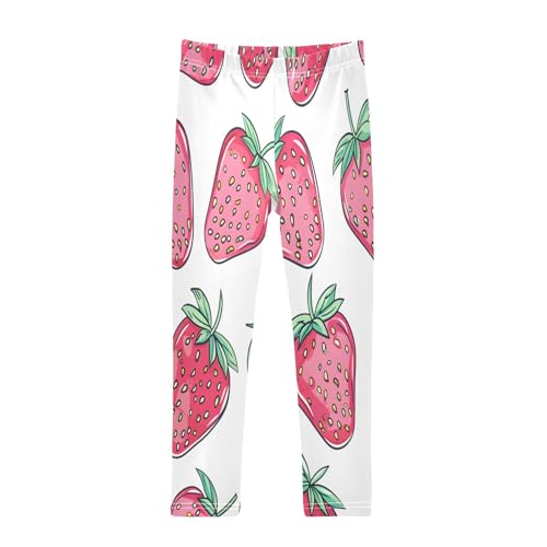 Bolaz Toddler Girls Leggings Printed Yoga Pants Leggings Strawberries for Kids