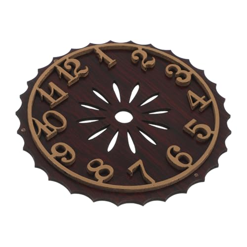 POPETPOP Esfera del Reloj De Cuco Placa De Esfera del Reloj Reemplazo De Dial Equipo para Hacer Relojes El Plastico Marrón Claro