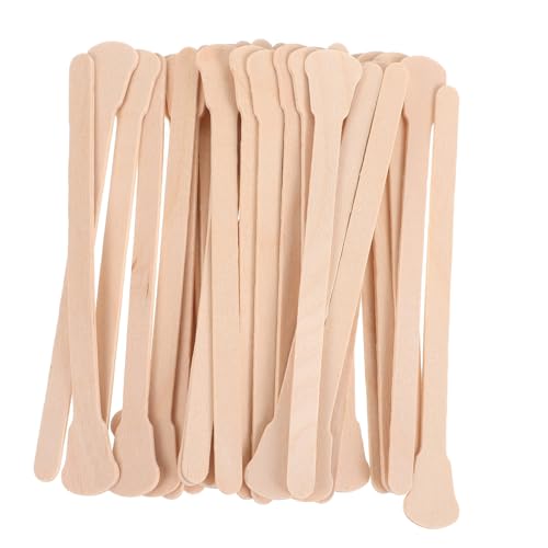 MUSISALY 100pcs Double Head Wooden Hair Removal Wax Sticks for Face Adaptable for Different of Wax
