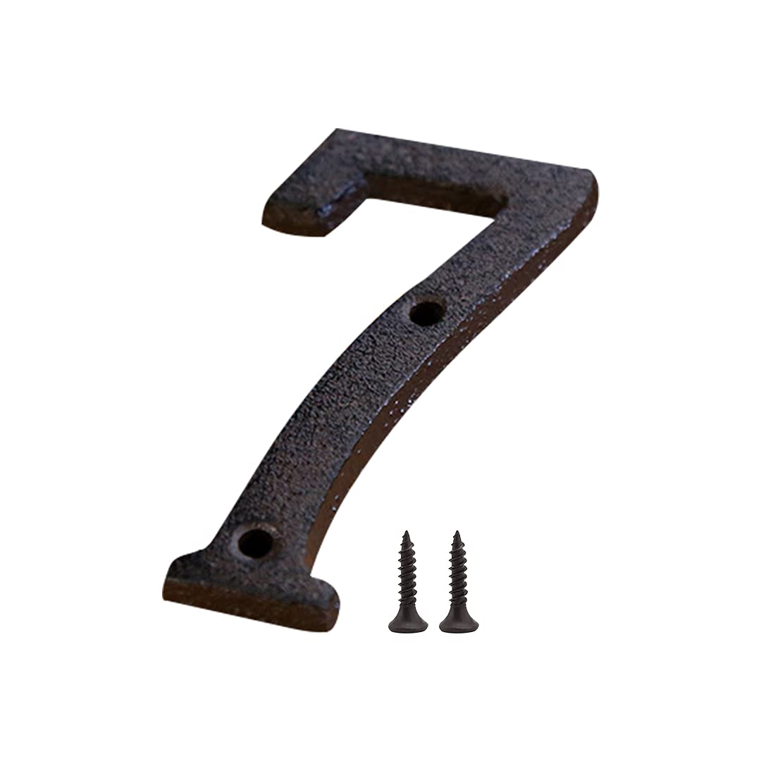 Numero Civico Esterno Numeri di Porta in Ghisa Numero Indirizzo Metal House Numbers Porte, Pareti, Indirizzi di Casa (Numero 7)