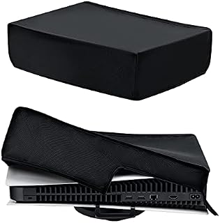 Mcbazel Horizontal PS5 Dust Cover Anti Scratch/Waterproof Protective Cover Sleeve for PS5 Game Console - Black