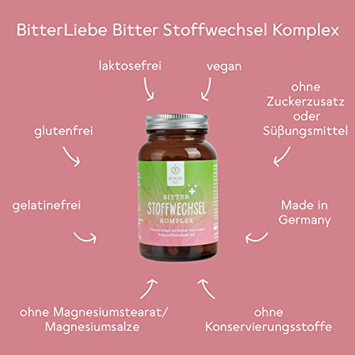 BitterLiebe® Bitter Stoffwechsel * Komplex - 90 hochdosierte Kapseln mit Cholin, Zink… – Ansicht 6