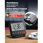 NOKLEAD Digital Travel Alarm Clock for Bedroom Office: Small LCD Desk Clock with Backlight Date Temperature Snooze 12/24H Weekend Mode and Mirror, Battery Powered Folding Bedside Clock for Adult Kids - Image 4