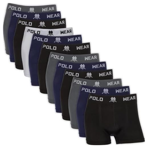 Kit 12 Cuecas Boxer Polo Wear Microfibra Sem Costura Masculina Cueca Box Adulto Confortáv