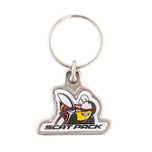 Dodge Scat Pack Keychain - Custom, Hand Polished Die Struck Metal - 2' x 1'