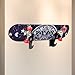 Almencla Sleek Skateboard Wall Storage Organizer for Skis and Snowboards, Black