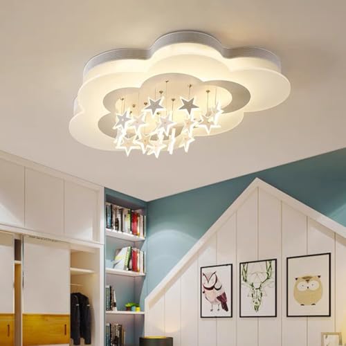 Plafonnier LED chambre d'enfant dimmable avec télécommande moderne