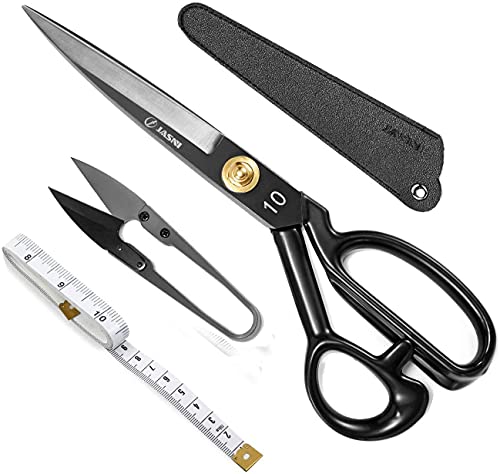 10 Inch Tailor Dressmaking Scissors - Fabric Scissors Heavy Duty Stainless Steel Sharp Shears & Soft-Grip Handle - for Cutting Fabric, Clothes, Leather, Denim, Altering, Sewing & Tailoring