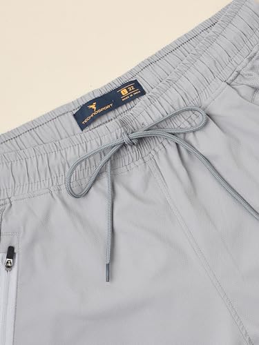 Image of TECHNOSPORT Mens Woven Regular Fit Activewear Joggers for Running, Gym, Sports and Regular Use Stretchable, Colorblock and Antimicrobial