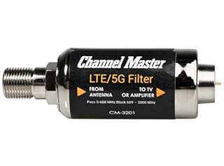 Channel Master LTE/5G Filter – Reduces Pixelation & Signal Issues from LTE, 4G, 5G Interference, Indoor/Outdoor Use, Built-in O-Ring for Weather Protection, Enhances OTA Digital HDTV Signal Quality