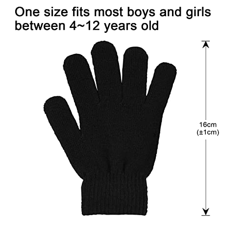 48 Pairs Kids Winter Magic Gloves Bulk For Boys Girls, Wholesale Warm Strecty Knit Gloves2