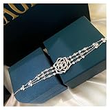Pulsera de Piedra Natural, Pulsera de Fiesta, joyería de Plata, Pulseras para Mujer, brazaletes de Flores Rosas, joyería