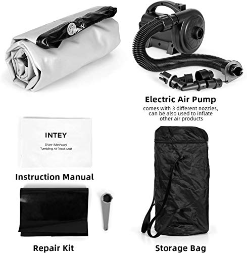 INTEY 10ft Inflatable Gymnastics Air Track Tumbling Mats with Electric Pump, Tumble Track Air Mat for Gymnastics Training/Home Use/Water Yoga/Cheerleading - Thumbnail 2