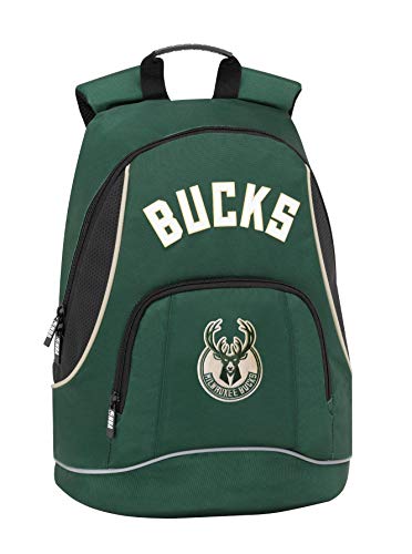 NBA Milwaukee Bucks - Mochila americana con 2 cremalleras - Escuela/tiempo libre 30 x 41 x 17 cm aprox.