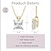Jewelili 10K Yellow Gold 7MM Princess Cut Cubic Zirconia Solitaire Necklace for Women | 18