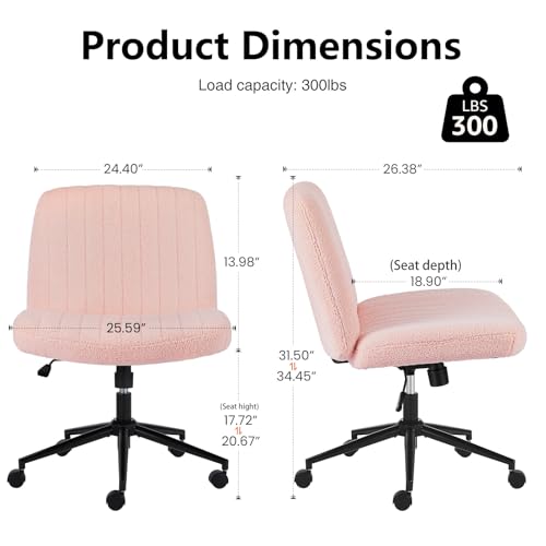 image for OLIXIS Criss Cross Chair with Wheels Wide Cross Legged Office Desk Van