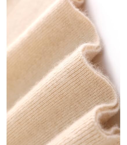 Long Skirt Women's 100% Wool Knit Skirt Ribbed Elastic Waist Fashion Split Skirts4