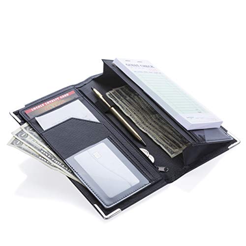 Sonic Server 5x9 11-Pocket Server Book Organizer with Double Magnetic Pockets, Zipper Pouch & Pen Holder for Waitress Waiter Waitstaff  Fits Apron Holds Guest Checks