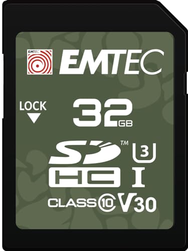EMTEC Tarjeta SD de 32 GB para Exteriores - UHS-I U3 V30 - Protección IPX 7 - Ideal para Videos 4K UHD