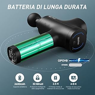 OPOVE Pistola per Massaggio Massaggiatore Muscoli a Percussione di Tessuto Profondo Massaggiatore Corpo Elettrico Portatile Ultra Silenzioso Senza Fili per Rilassare Profondamente Muscolo,M3 Pro Nero