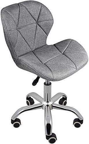 Charles Jacobs Dining/Office Swivel Chair with Chrome Legs with Wheels and Lift - Grey Velvet