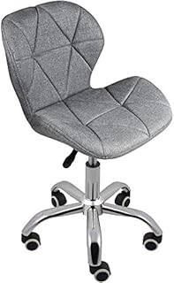 Charles Jacobs Swivel Home Office Desk Computer Chair Height Adjustable with Wheels - Grey Fabric
