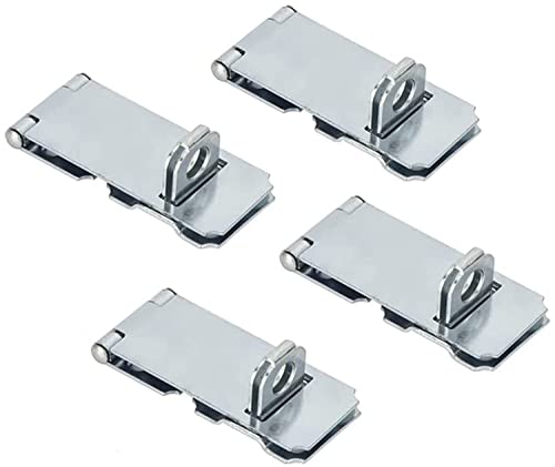 Image of XMHF 4 Pack Door Padlock Locks Hasp Latch, 2.5inch Safety Packlock Clasp Hasp Lock Latch,Extra Thick Door Gate Lock Hasp