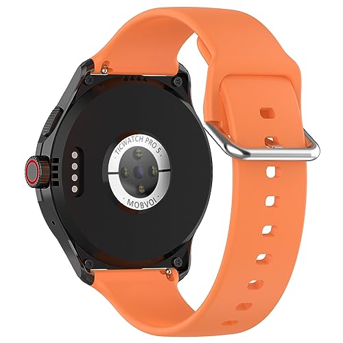 JYMYI Cinturino per Orologi per Ticwatch Pro 5 Cinturino, 24mm Sport Fascia da Braccio Morbido Silicone Braccialetto Ricambio Armband per Ticwatch Pro 5/iTouch Air 3 Cinturini Uomini Donne (arancia)