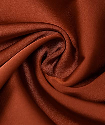 Image of xxxiticat Women's Satin Long Dress Sleeveless Halter Neck Backless Buckle Slip Cold Shoulder Mermaid Prom Party Maxi Dress