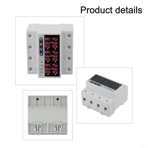 Protector trifásico ajustable sobre bajo voltaje relé 63A 3