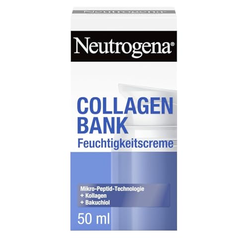 Neutrogena® Collagen Bank Feuchtigkeitscreme (50 ml), Anti-Aging Creme mit Bakuchiol & Mikro-Peptid-Technologie, straffende Kollagen-Creme für Gesicht & Hals