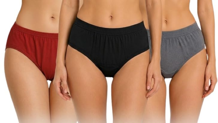 dandur Women's Breathable Soft Panty with Comfortable Elastic for Daily Outfit, Office, Travel, Fitness and Home Use (Pack of 3)-picture-9
