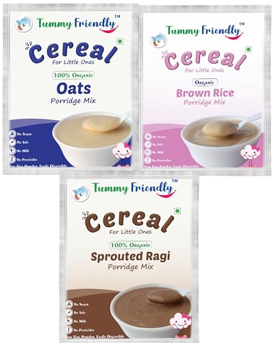 Image of TUMMY FRIENDLY Foods Certified Organic Porridge Mixes Trial Packs (3, Stage1-3x50g)