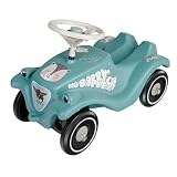 Big Bobby Car Classic Life - Rutschauto ab 1 Jahr, gefertigt aus recyceltem Kunststoff, ergonomische Karosserie, Sicherheitslenkrad mit Hupe, stabile Räder, Petrol-Beige, ab 12 Monate