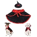1PCS Halloween Pet Cape for Cats & Small Dogs, Dog Mantle Apparel for Halloween Party, Dog Halloween Costume, Pet Halloween Costumes Cat Vampire Cloak, Funny Dog Cosplay Dress Wizard Outfit