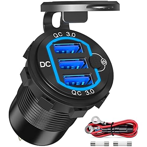 Chargeur de voiture Qidoe 3-USB QC 3.0 Cover