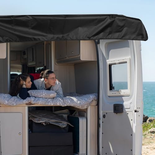 Parasol para maletero trasero de coche, tela Oxford impermeable 176 x 114 cm, protección UV 7