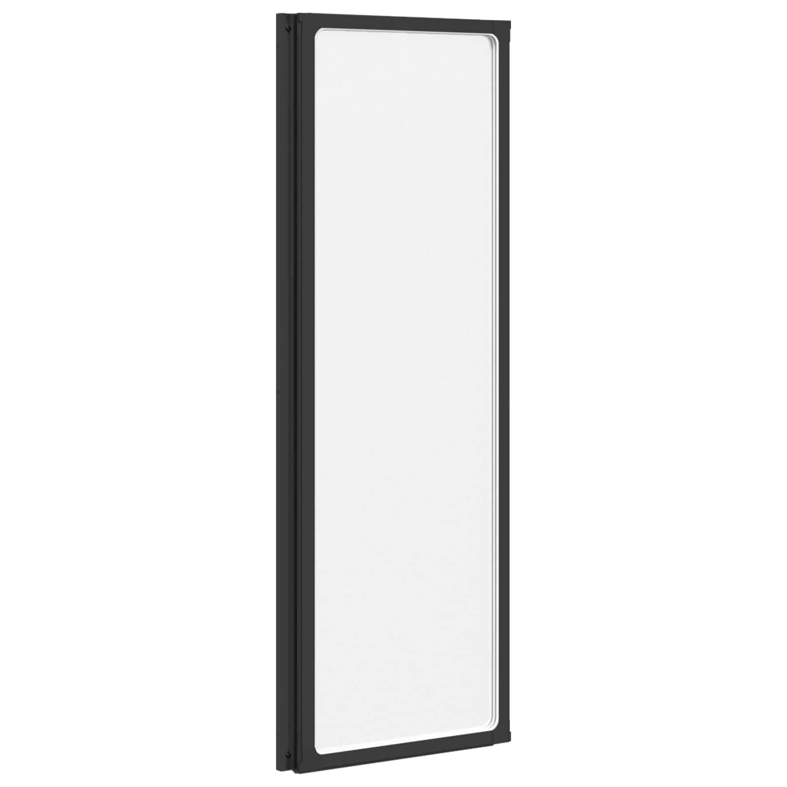 Mampara de ducha negra 120 x 2 x 117 cm de aluminio y polipropileno, mampara de ducha plegable con labio sellado de goma, montaje flexible para ducha, cabina de ducha, puerta de ducha, ducha