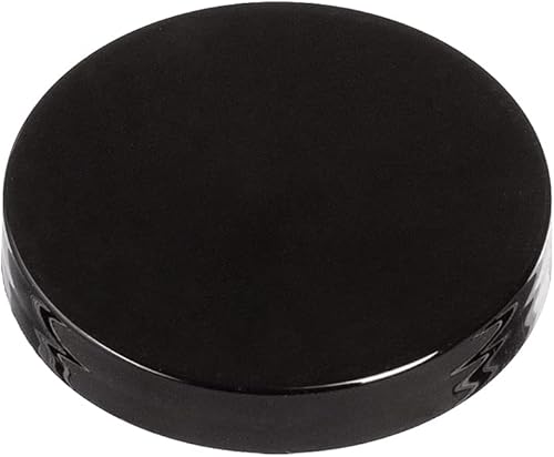 Tapa negra lisa de plástico con forro de espuma para tarro (paquete de 24) (tamaño del cuello 58-400)