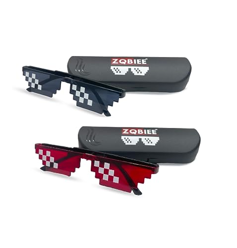 Image of Thug Life Sunglasses Funny Novelty Shades (Black+Red)