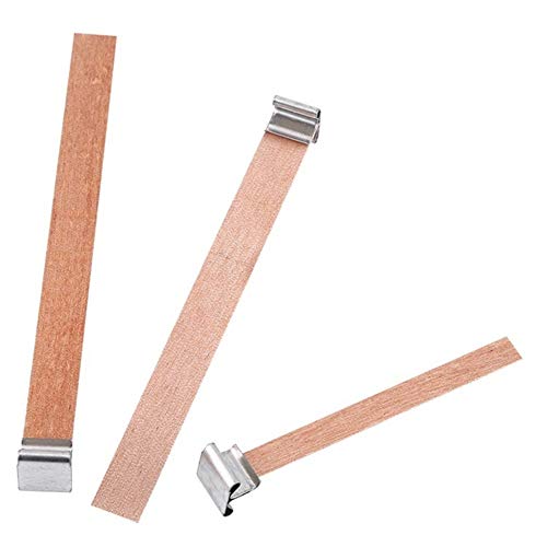 50Pcs Wooden Candle Wicks And Candle Centering Tool Candle Wicks With Iron Stand Smokeless Natural Friendly Candle Cores For Diy Candle Making Craft #TOP4