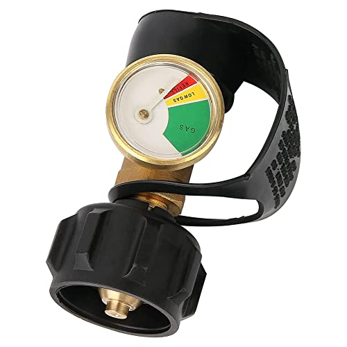 Lizusidtsy Propane Tank Gauge Level Indicator, Leak Detector, Gas Pressure Meter for RV,with Type 1 Connection
