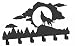 Wander Agio Wolf Moon Metal Wall Mounted Bag Hanger Coat Rack Clothing Hooks Hanging Racks Black